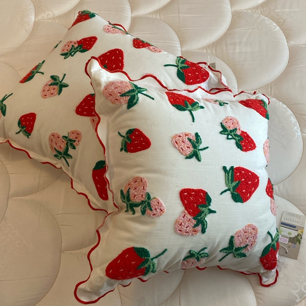 NWT Strawberry pillows